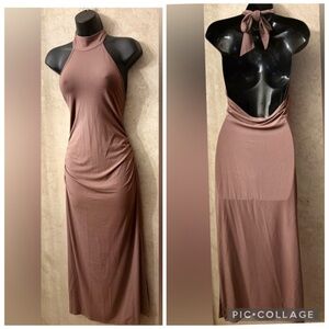 See You Monday Halter Dress(Pit to pit 17” Length 50.5”)